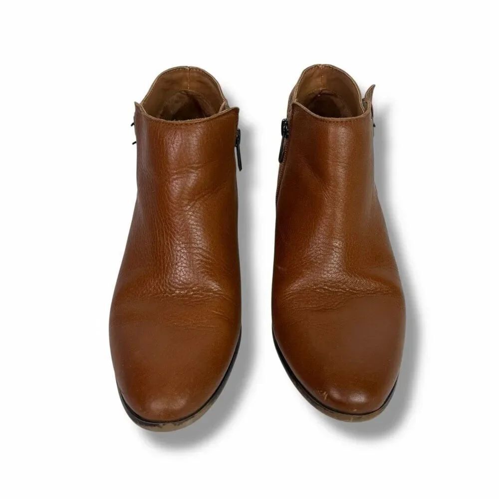 Sam Edelman Women’s Petal Pebbled Leather Bootie Cognac 8.5